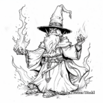 Wizard and Spells DND Coloring Pages 2