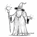 Wizard and Spells DND Coloring Pages 3