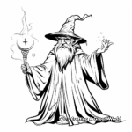 Wizard and Spells DND Coloring Pages 4