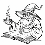 Wizard's Spell Book Magic Coloring Pages 4