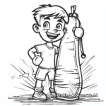 Worn-Out Boxing Bag Coloring Pages 1