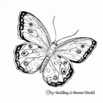 Yellow Butterfly in the Garden Coloring Pages 3