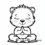 Yoga and Animals: Inspired Yoga Poses Coloring Pages 2