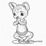 Yoga and Animals: Inspired Yoga Poses Coloring Pages 3