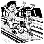 Young Bowlers: Kids in Action Coloring Pages 3