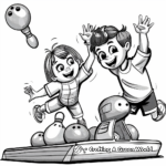 Young Bowlers: Kids in Action Coloring Pages 4