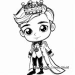 Young Prince Turned King Coloring Pages for Children 3