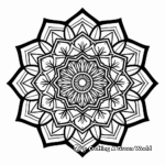 Zen-Inspired Geometric Mandala Coloring Pages 1