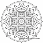 Zen-Inspired Geometric Mandala Coloring Pages 2