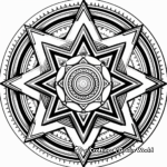 Zen-Inspired Geometric Mandala Coloring Pages 3