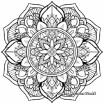 Zen-Inspired Geometric Mandala Coloring Pages 4