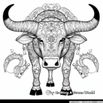 Zodiac Symbol Taurus Coloring Pages 3