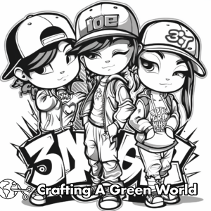 Love Graffiti Coloring Pages - Free &amp; Printable!