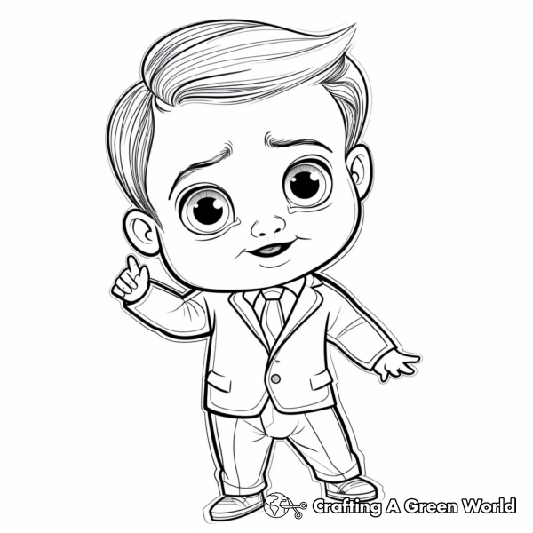 Adorable Boss Baby Suit Coloring Pages 1