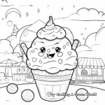 Adorable Cotton Candy Coloring Pages 2