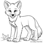 African Grey Wolf Coloring Pages 2