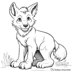 African Grey Wolf Coloring Pages 4