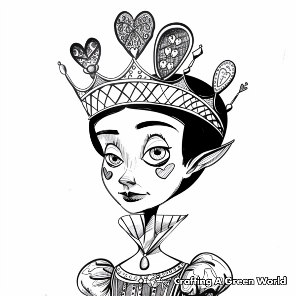 Queen Of Hearts Coloring Pages - Free & Printable!