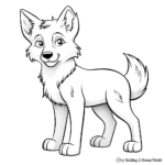 Arctic Grey Wolf Coloring Pages 2