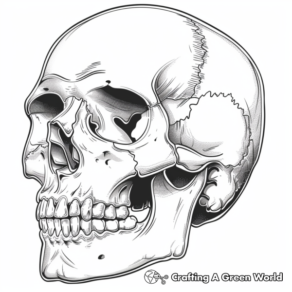 Skull Anatomy Coloring Pages - Free &amp; Printable!