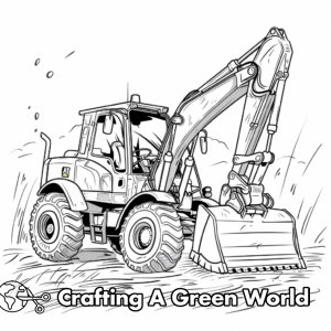 Backhoe Coloring Pages - Free &amp; Printable!
