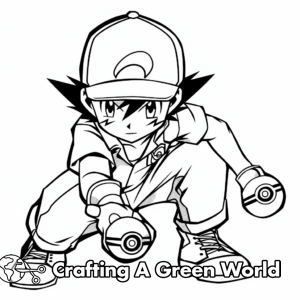 Ash Pokemon Coloring Pages - Free &amp; Printable!