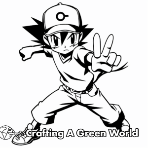 Ash Pokemon Coloring Pages - Free &amp; Printable!
