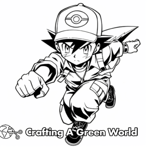 Ash Pokemon Coloring Pages - Free &amp; Printable!