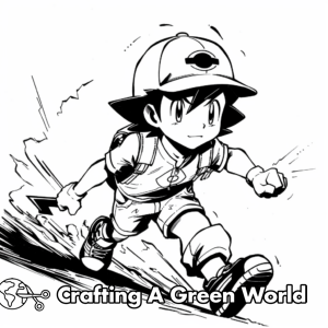 Ash Pokemon Coloring Pages - Free &amp; Printable!
