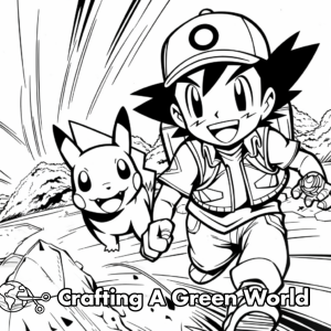Ash Pokemon Coloring Pages - Free & Printable!