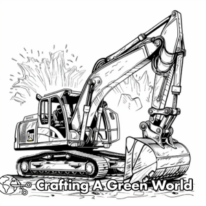 Backhoe Coloring Pages - Free &amp; Printable!