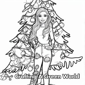 Christmas Barbie Coloring Pages - Free &amp; Printable!