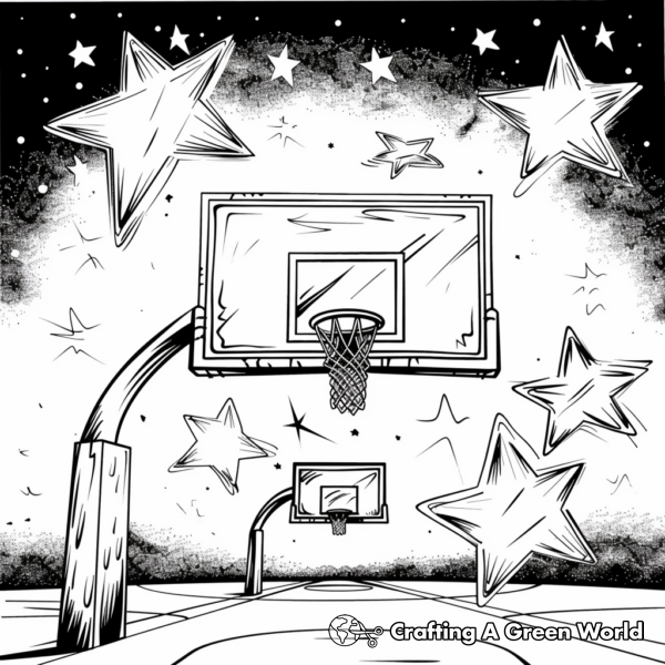 Basketball Court Coloring Pages - Free &amp; Printable!