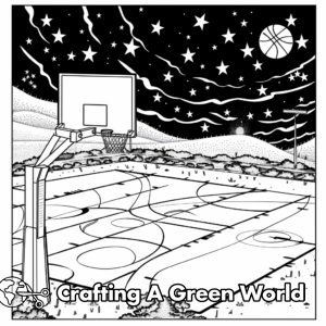 Basketball Court Coloring Pages - Free & Printable!