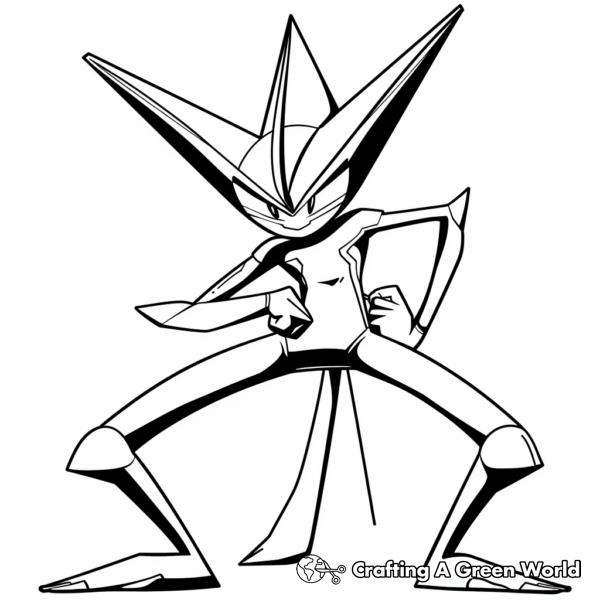 Battle Stance Greninja Coloring Pages 1