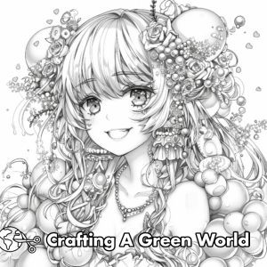 Anime Girl Full Body Coloring Pages - Free &amp; Printable!