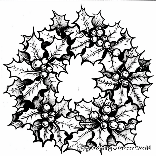 Holly Coloring Pages - Free &amp; Printable!