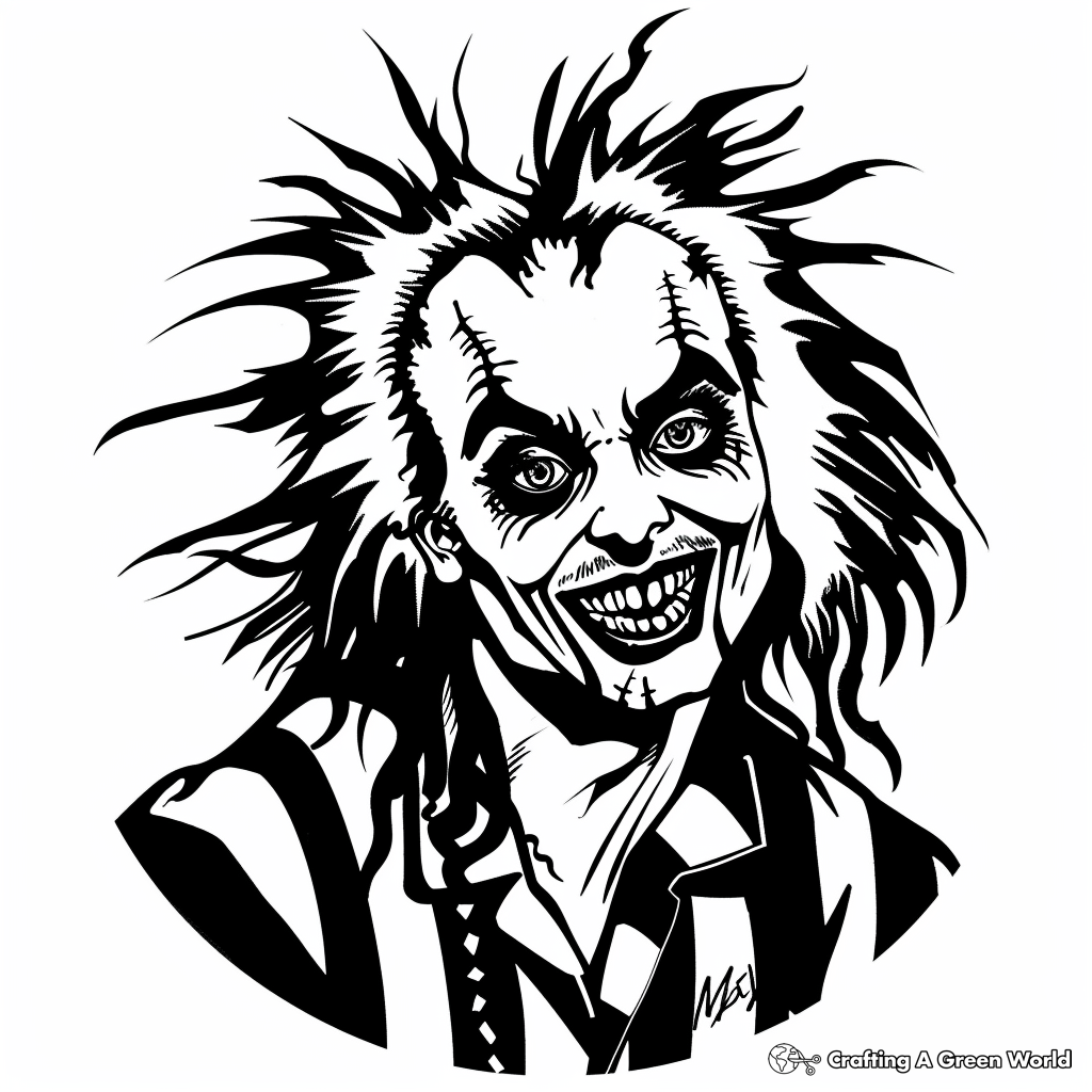 Beetlejuice Coloring Pages Free Printable 