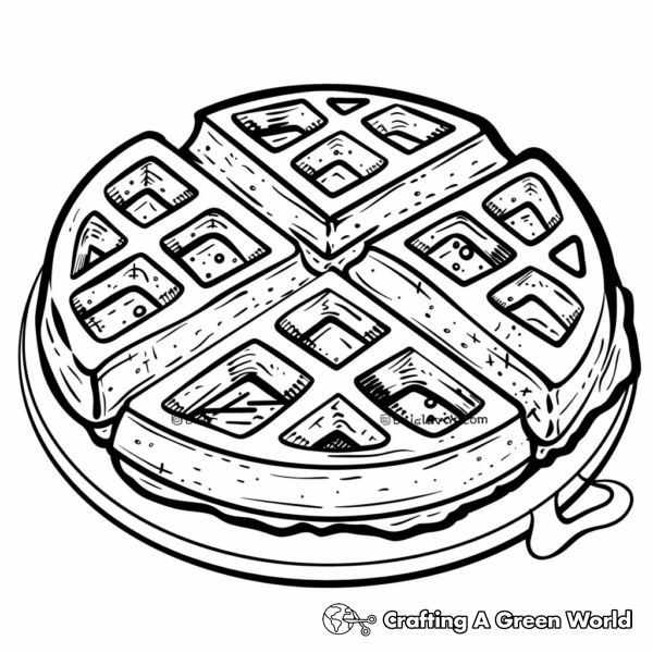 Belgian Waffle Coloring Pages 1