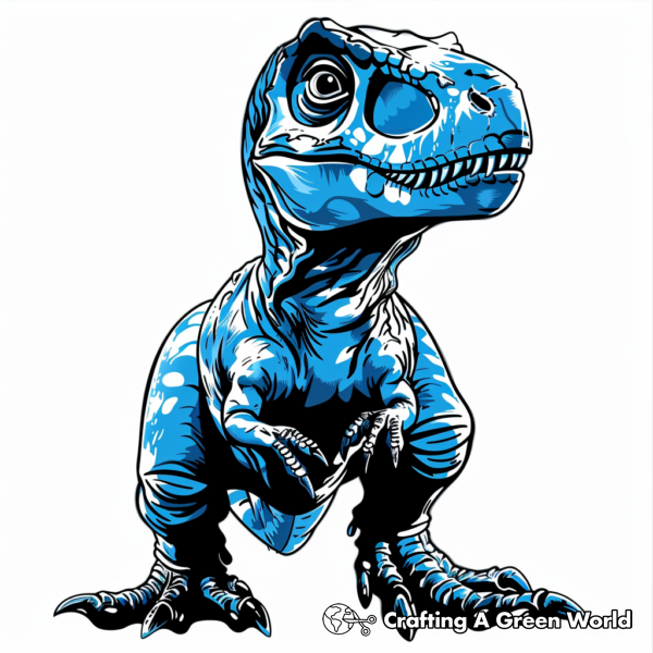 Blue Raptor Jurassic World Coloring Pages 1