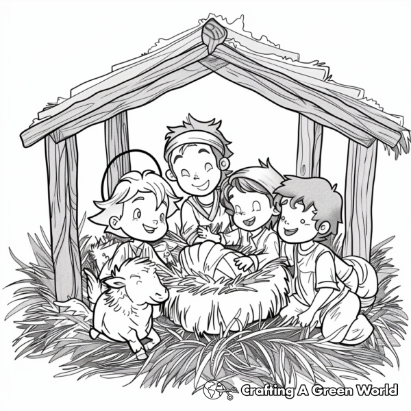 Manger Coloring Pages - Free & Printable!