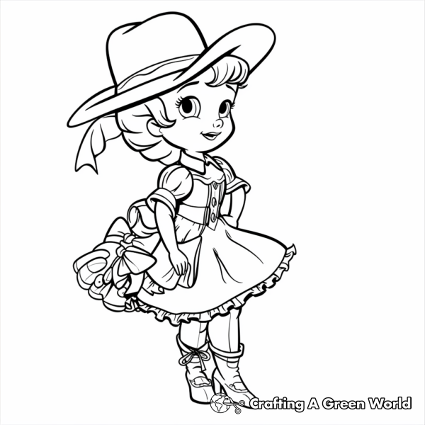 Charming Bo Peep Coloring Pages 1