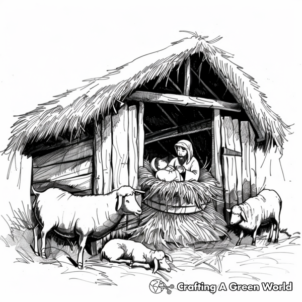 Manger Coloring Pages - Free &amp; Printable!