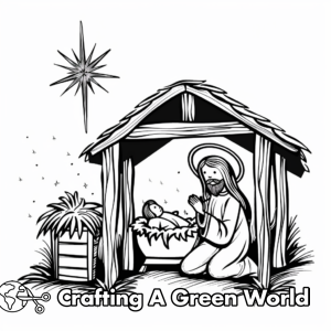 Manger Coloring Pages - Free &amp; Printable!