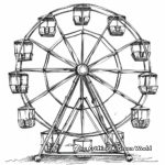 Classic fair Ferris Wheel Coloring Pages 1