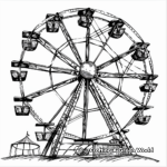 Classic fair Ferris Wheel Coloring Pages 2
