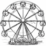 Classic fair Ferris Wheel Coloring Pages 3