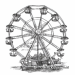 Classic fair Ferris Wheel Coloring Pages 4