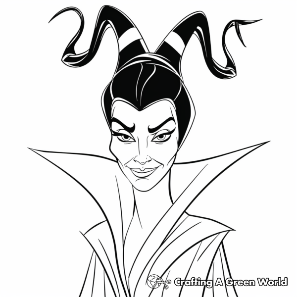 Classic Maleficent Coloring Pages 1