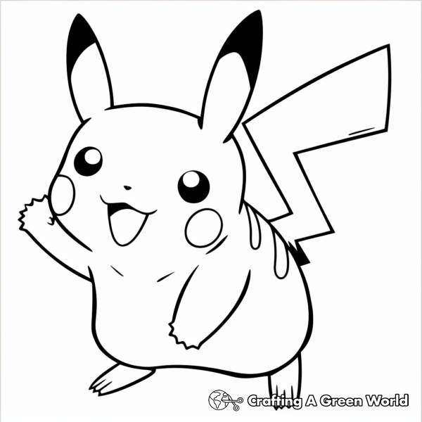 Classic Pikachu Pokemon Coloring Pages 1